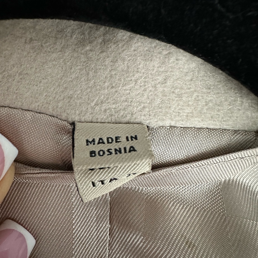 AUTHENTIC Burberry London Virgin‎ Wool Cashmere Trench Coat size 4 beige - Picture 6 of 11